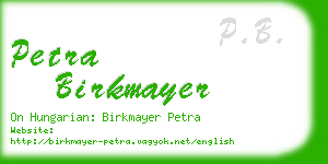 petra birkmayer business card